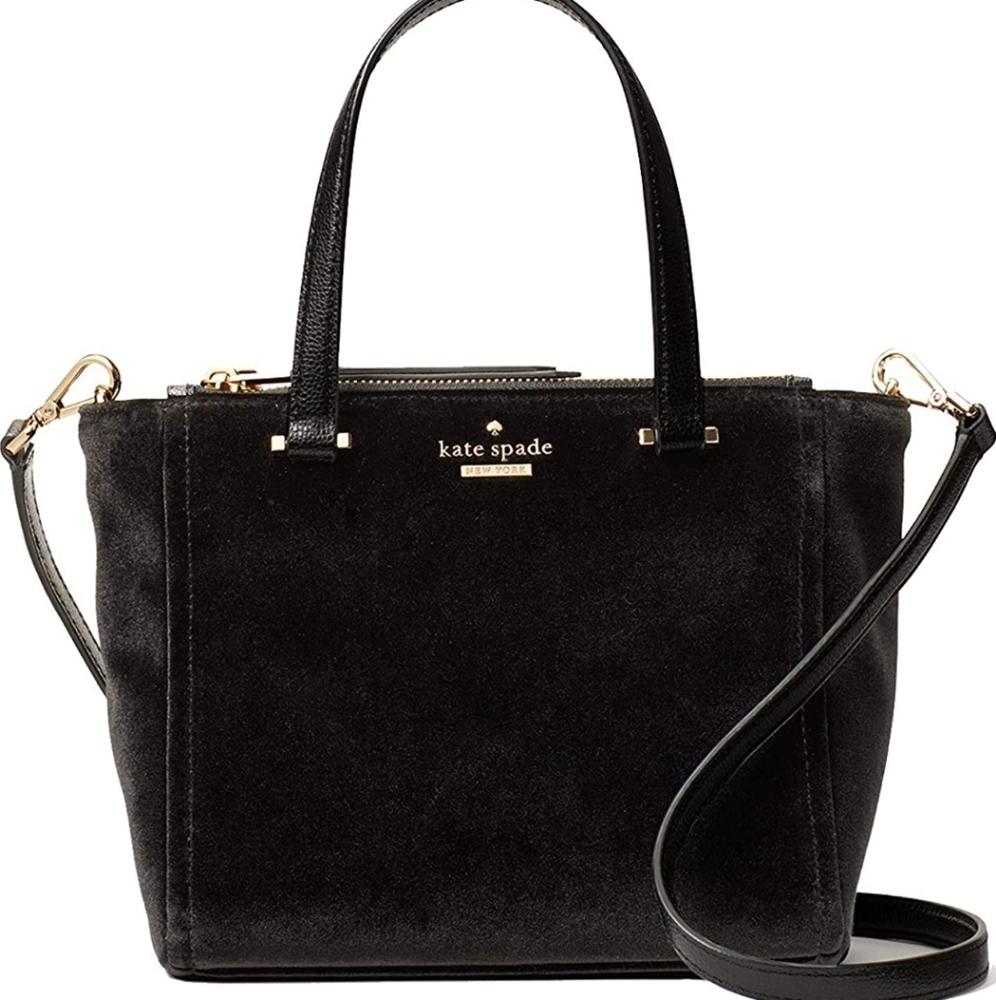 Kate Spade Dawn Place Velvet Mini Kona Black Small